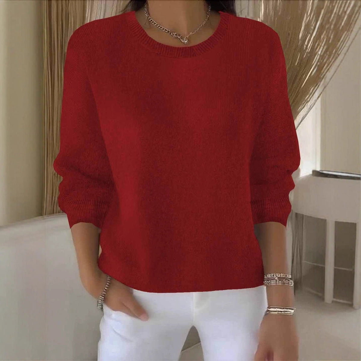 Pull en tricot doux pour femme élégant et confortable au quotidien
