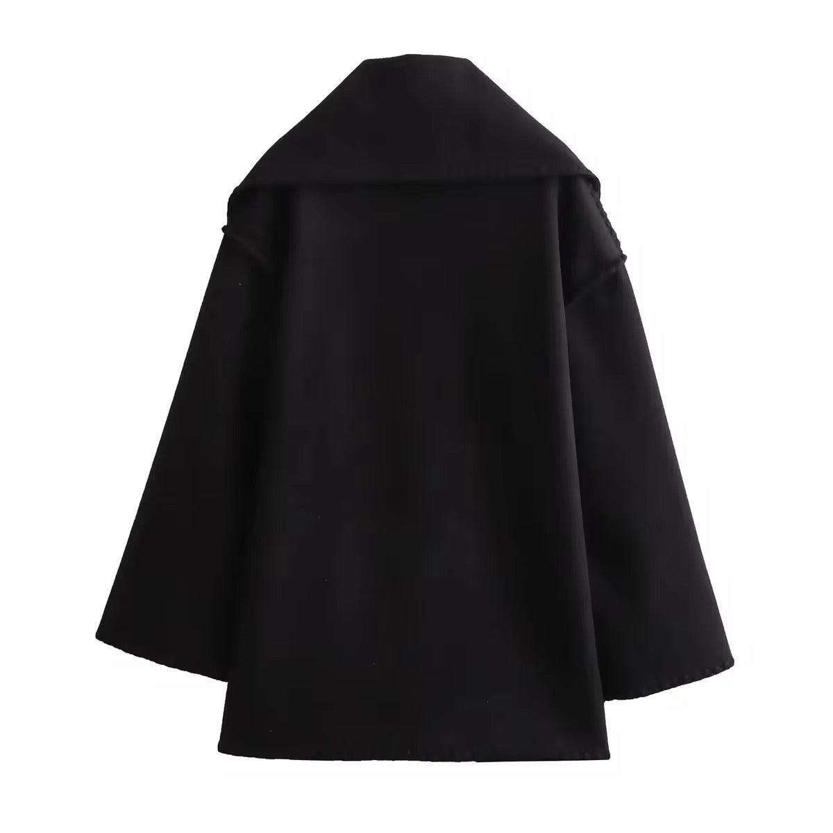Manteau en maille tweed femme - Col rond, coupe ample