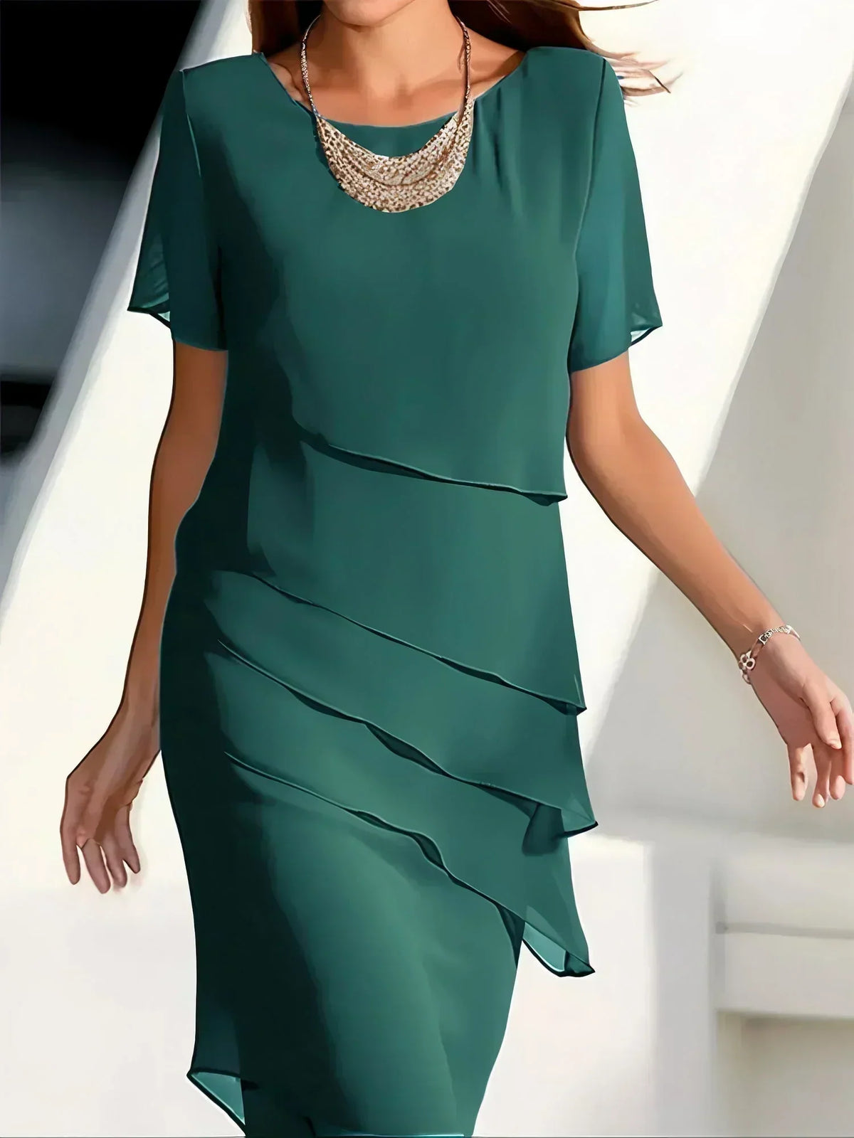 CLAIRE LYON | ROBE ÉLÉGANTE À VOLANTS POUR FEMMES
