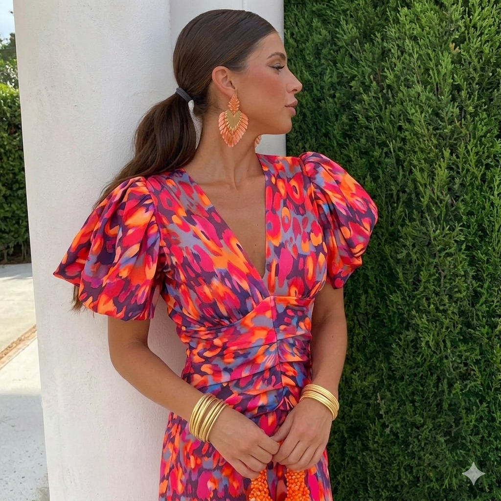 CLAIRE LYON | ROBE À MANCHES PLISSÉES POUR FEMMES