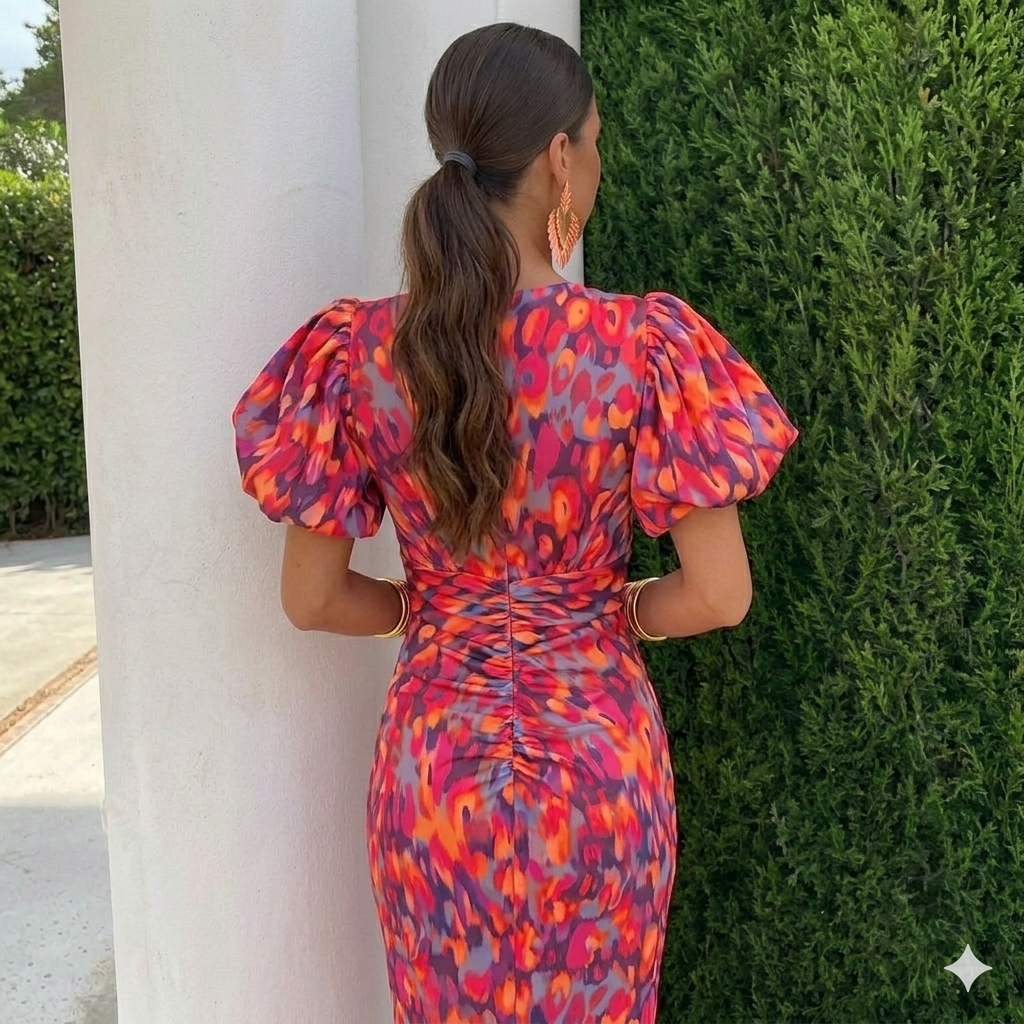 CLAIRE LYON | ROBE À MANCHES PLISSÉES POUR FEMMES