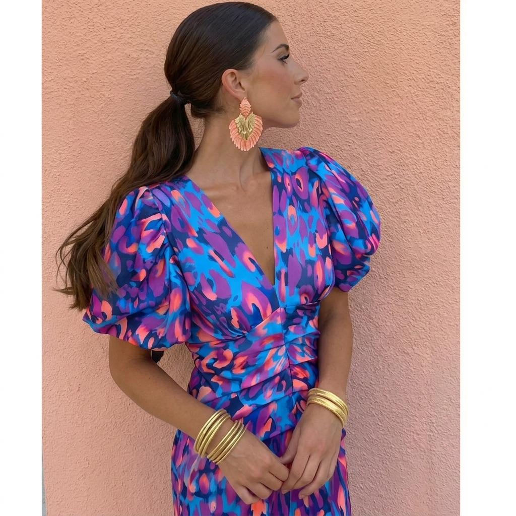 CLAIRE LYON | ROBE À MANCHES PLISSÉES POUR FEMMES
