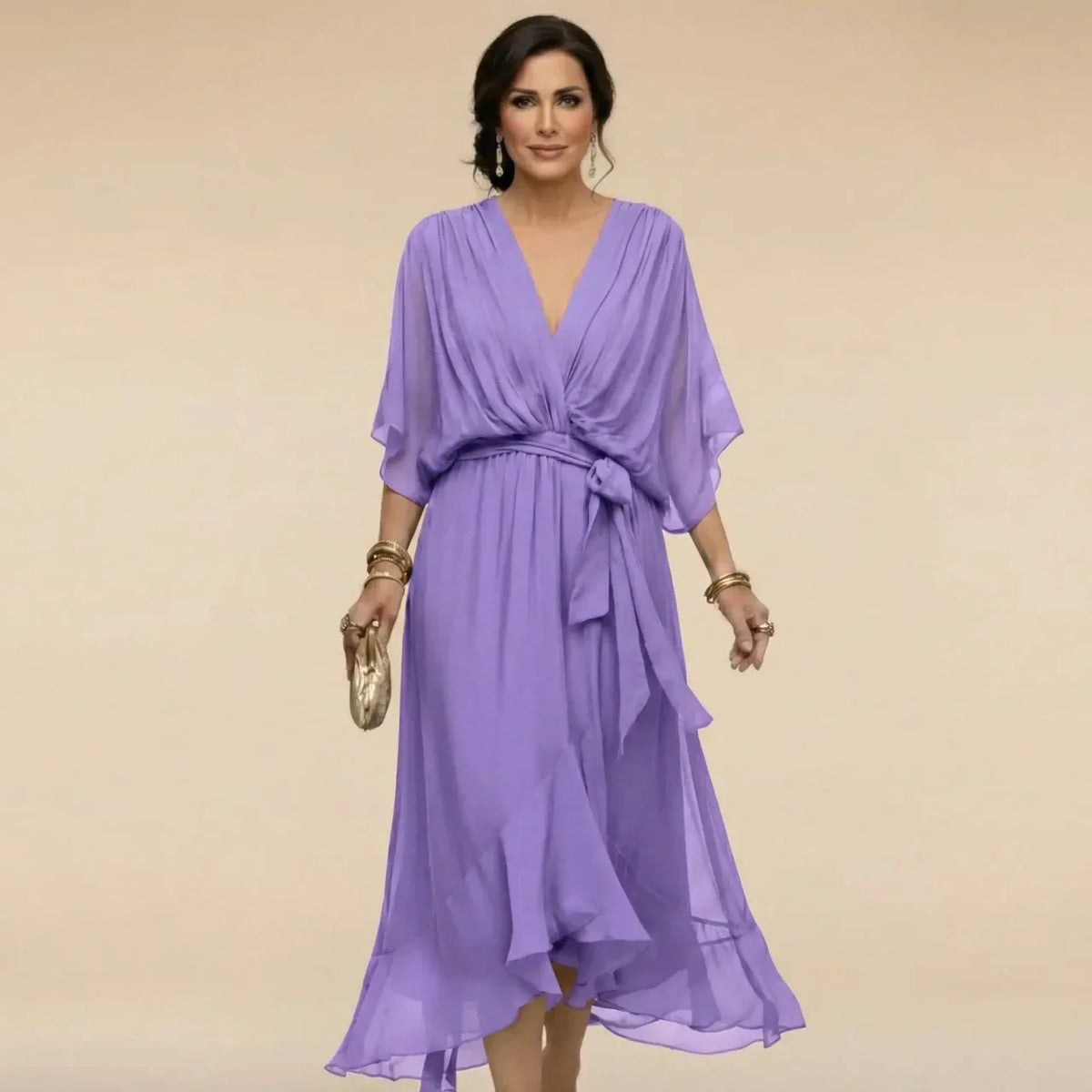 CLAIRE LYON | ROBE EN CHIFFON V POUR FEMMES