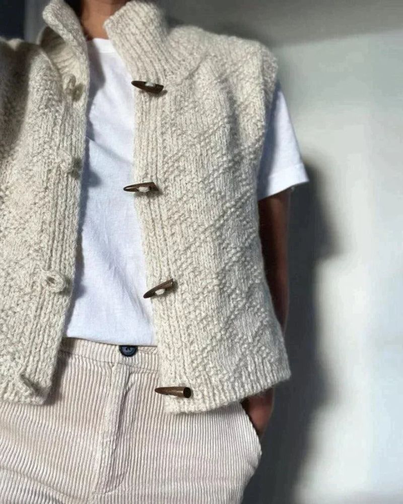 STACY - GILET EN TRICOT SANS MANCHES SOPHISTIQUÉ