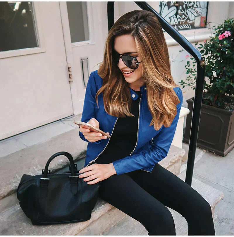 Sophia - Veste en Cuir Italienne