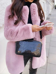 Elina - Manteau teddy femme