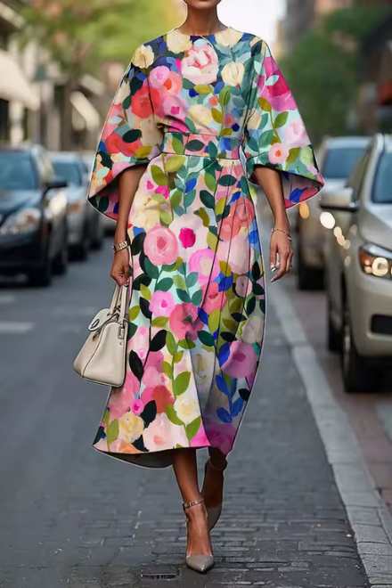 CLAIRE LYON | ROBE MIDI FLORALE POUR FEMMES
