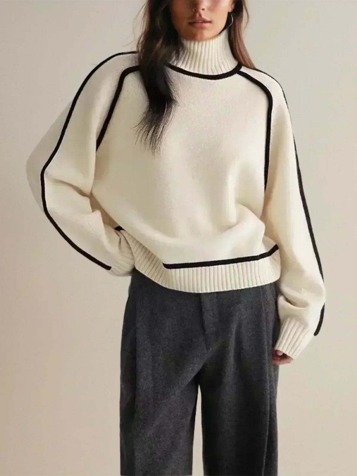 Donna | Pull élégant à col roulé