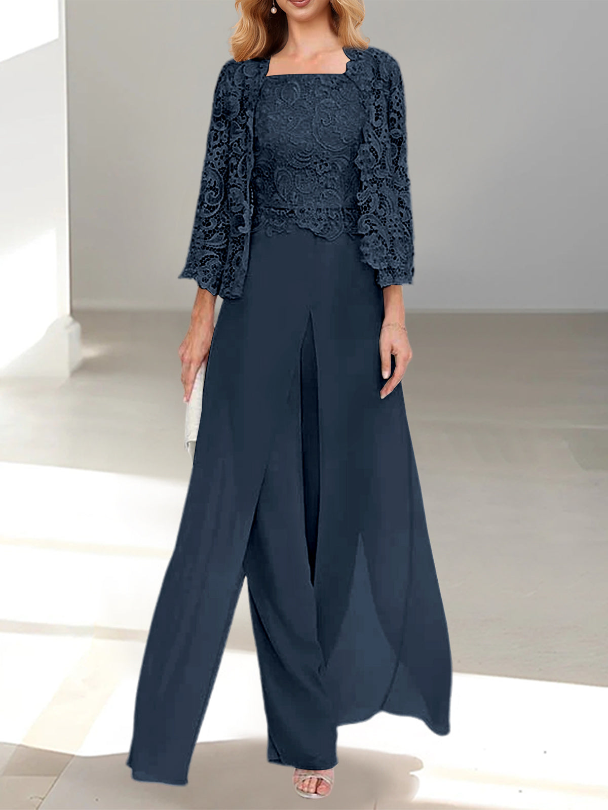 CLAIRE LYON | ÉLÉGANTE ENSEMBLE PANTALON EN MOUSSELINE POUR FEMME