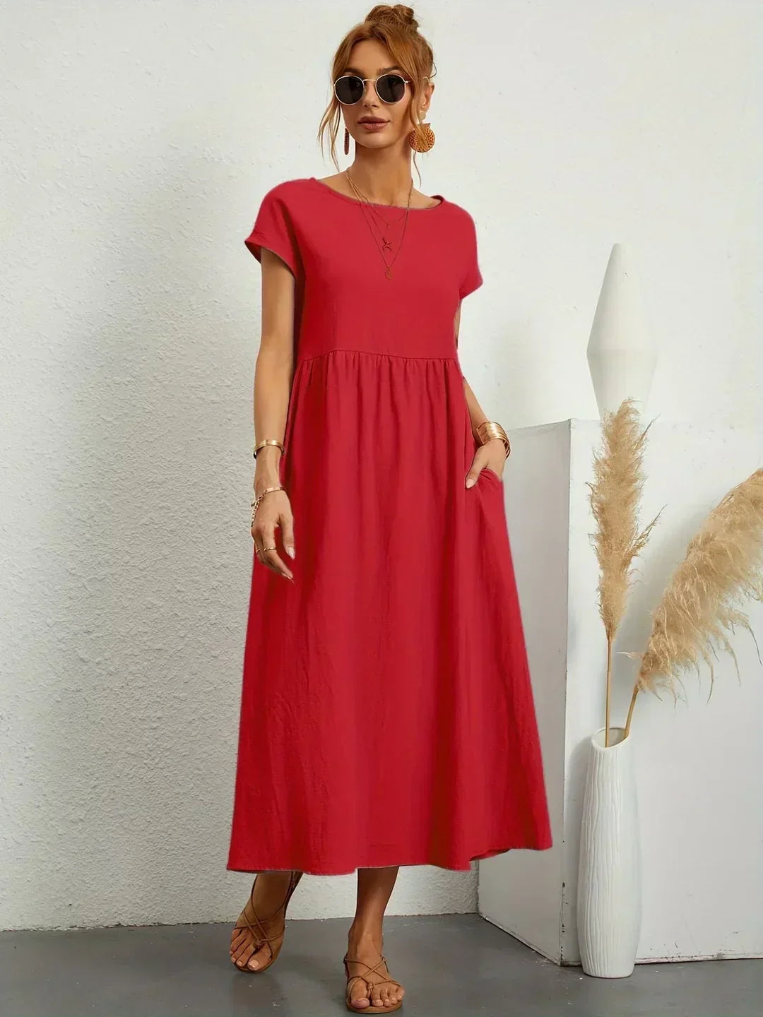 CLAIRE LYON | ROBE MIDI PLISSEE POUR FEMMES