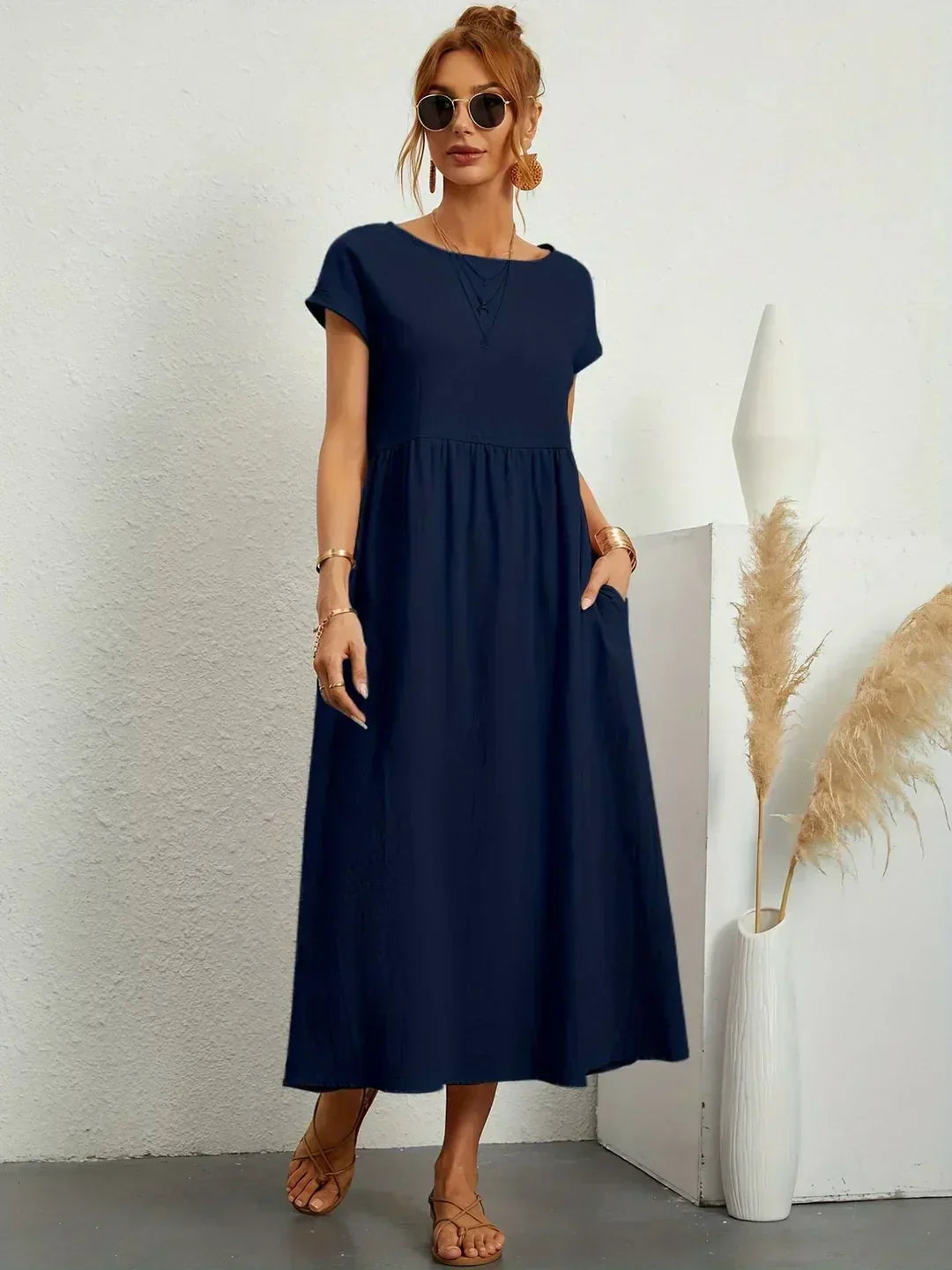 CLAIRE LYON | ROBE MIDI PLISSEE POUR FEMMES