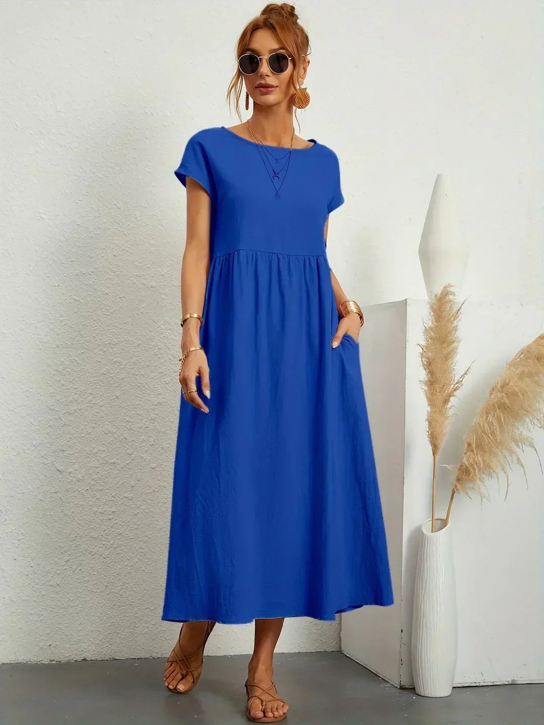 CLAIRE LYON | ROBE MIDI PLISSEE POUR FEMMES