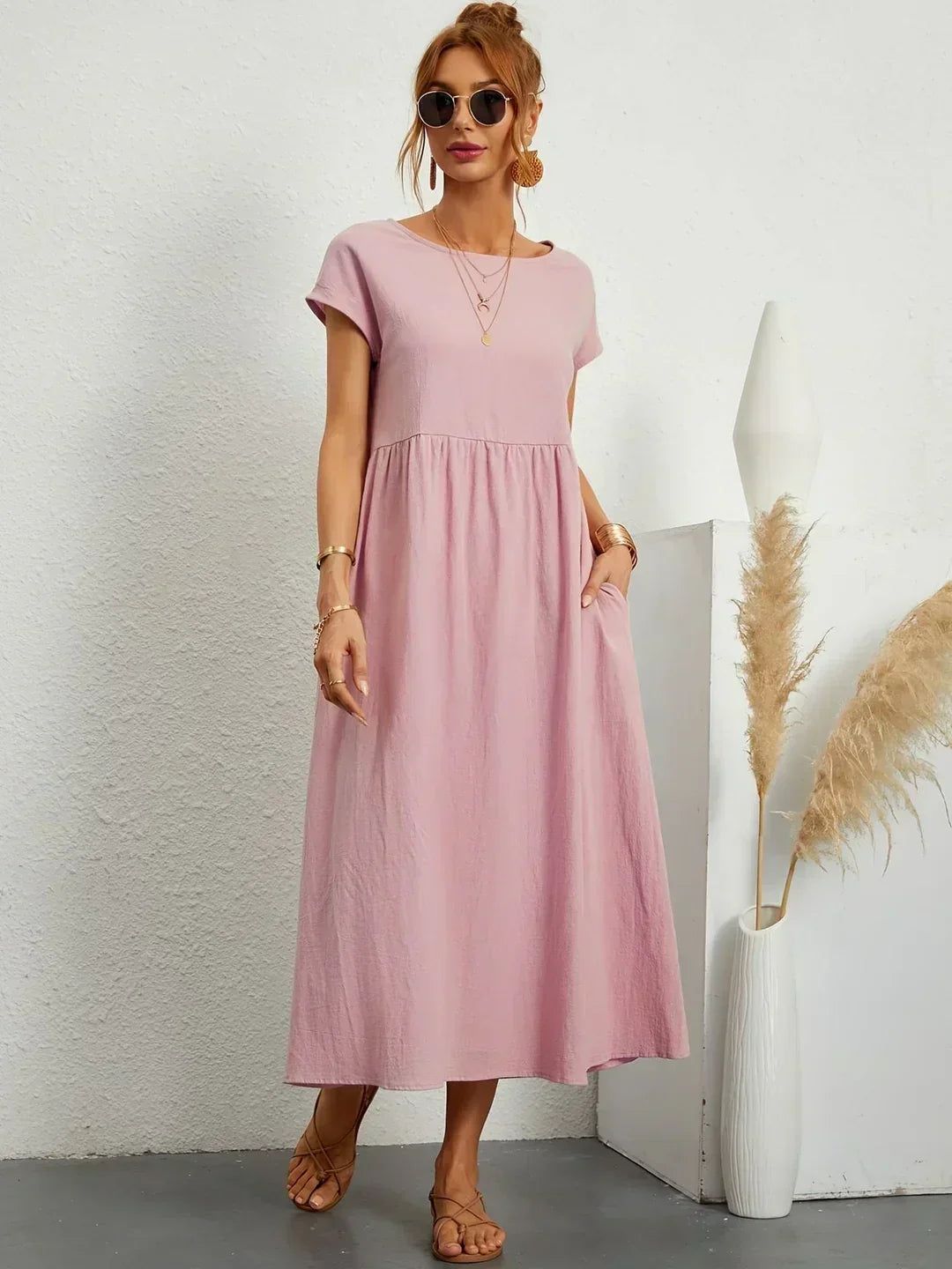 CLAIRE LYON | ROBE MIDI PLISSEE POUR FEMMES