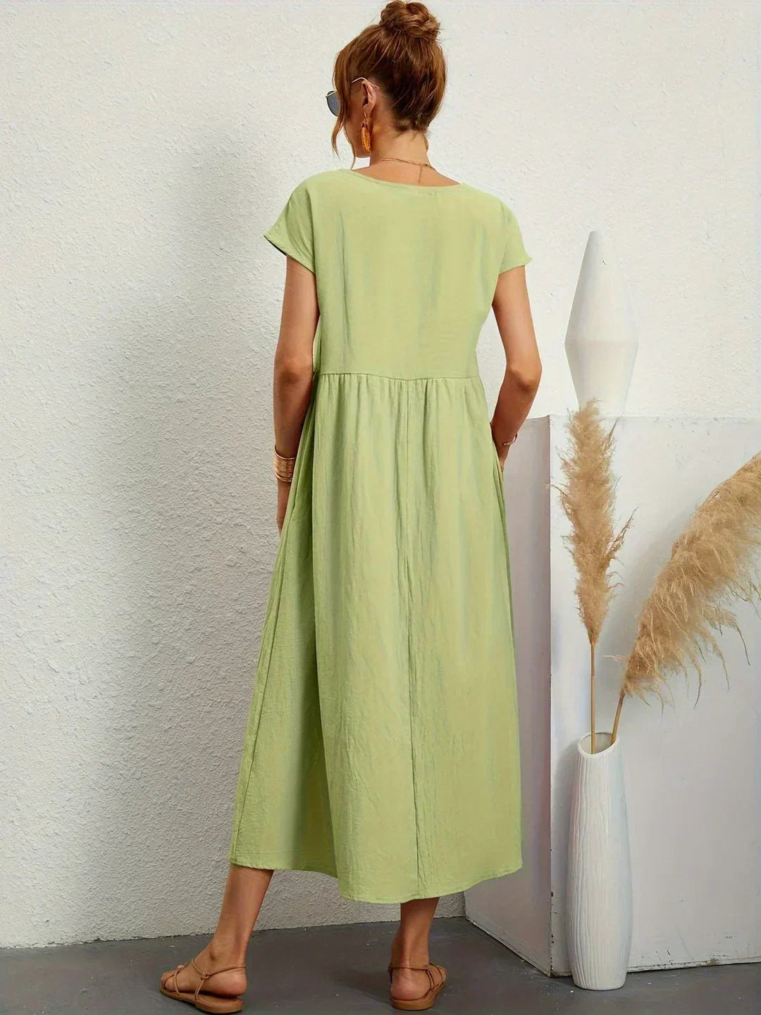 CLAIRE LYON | ROBE MIDI PLISSEE POUR FEMMES