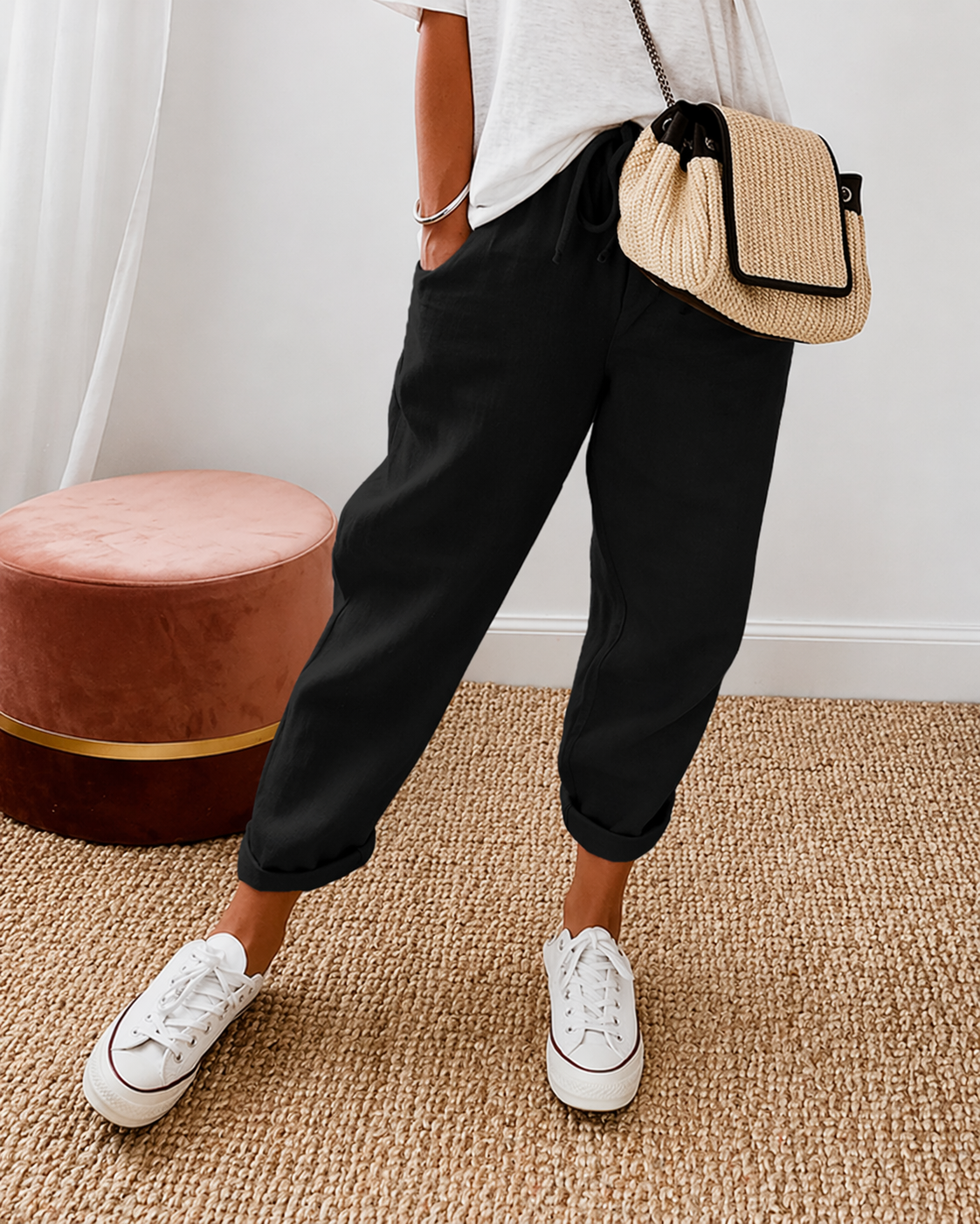 CLAIRE LYON | PANTALON LIN DÉTENDU POUR FEMMES