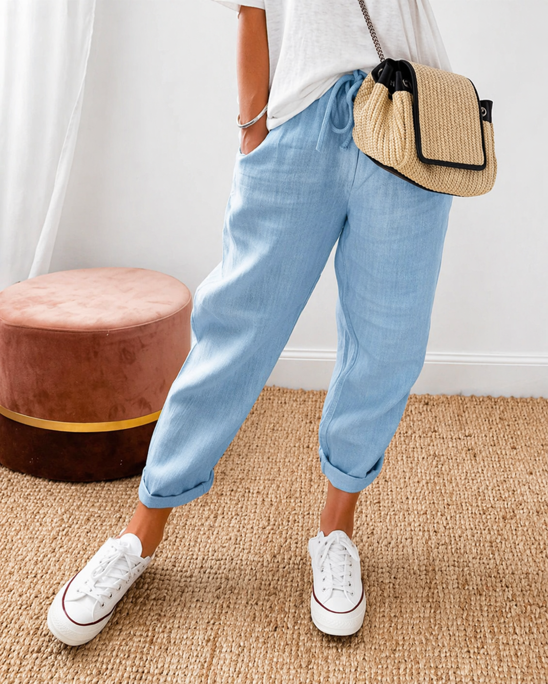 CLAIRE LYON | PANTALON LIN DÉTENDU POUR FEMMES