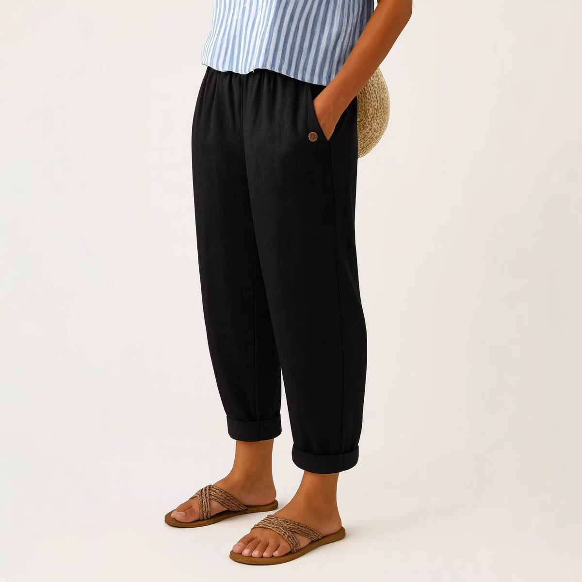 CLAIRE LYON | PANTALON FUSELÉ EN LIN MÉLANGÉ POUR FEMMES