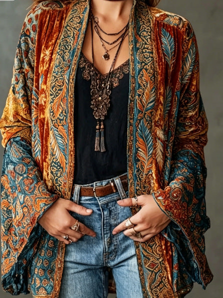 CLAIRE LYON | VESTE BOHO EN VELOURS POUR FEMMES