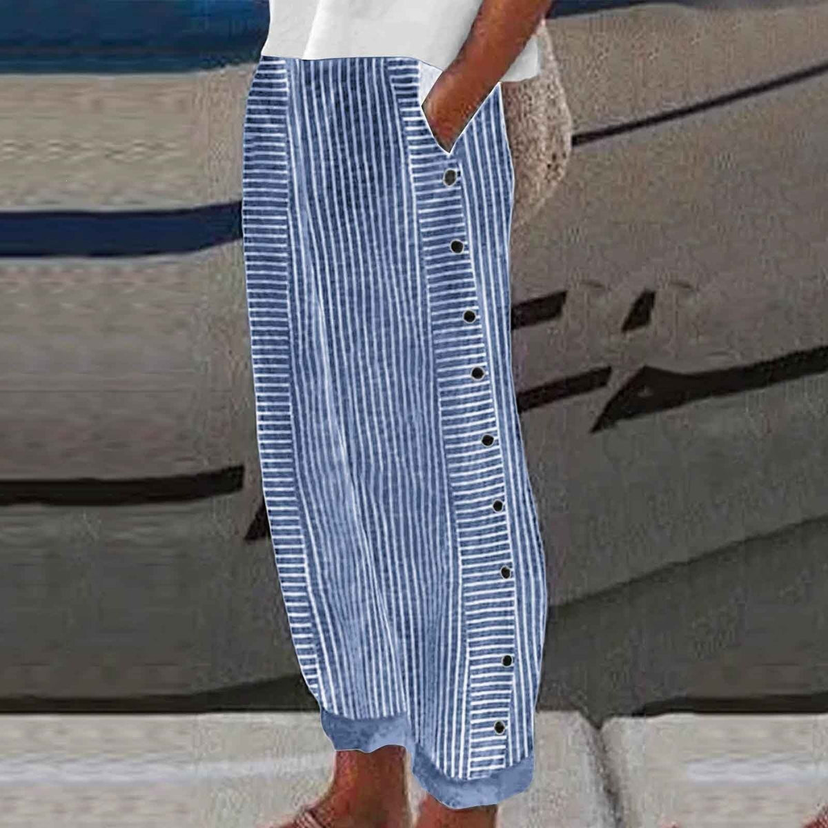 CLAIRE LYON | PANTALONS RAYÉS POUR FEMMES