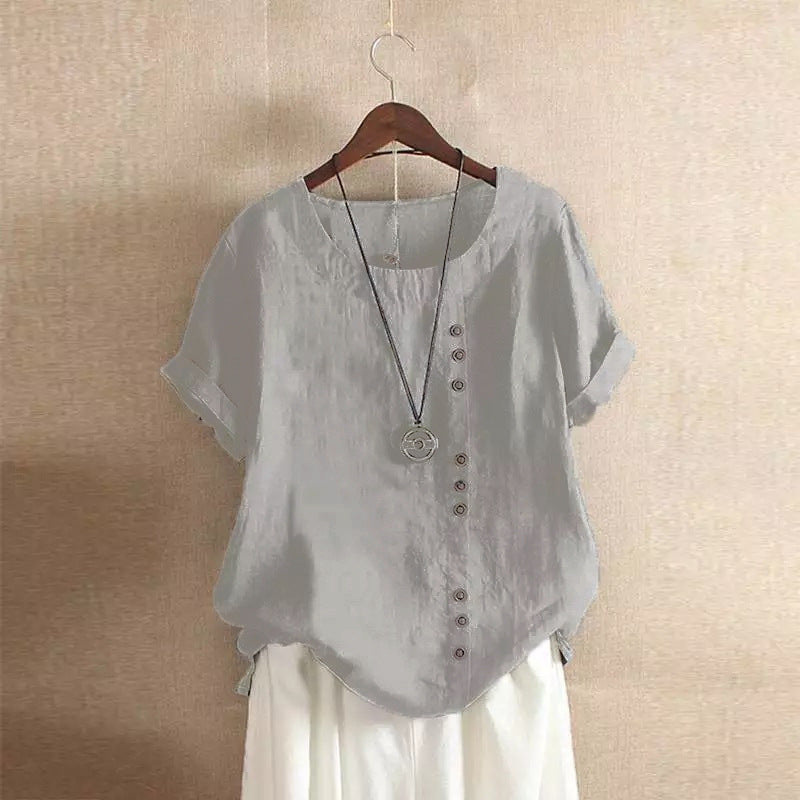 CLAIRE LYON | BLOUSE EN COTON À BOUTONS POUR FEMMES