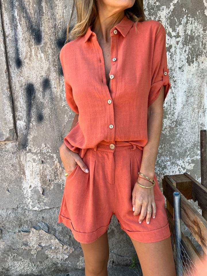 CLAIRE LYON | ENSEMBLE COURT EN LIN POUR FEMMES