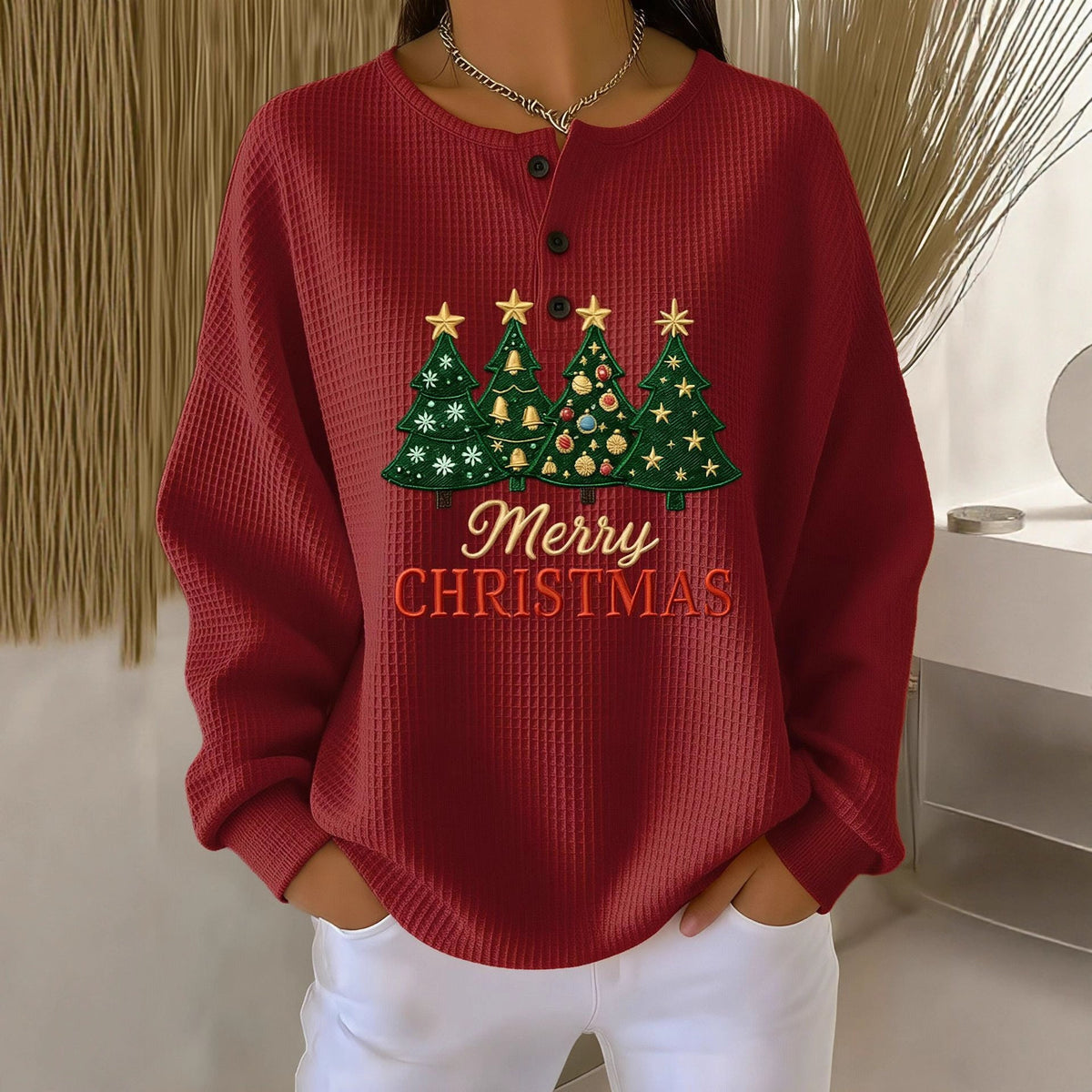 CLAIRE LYON | PULL EN TRICOT GAUFRE POUR FEMMES