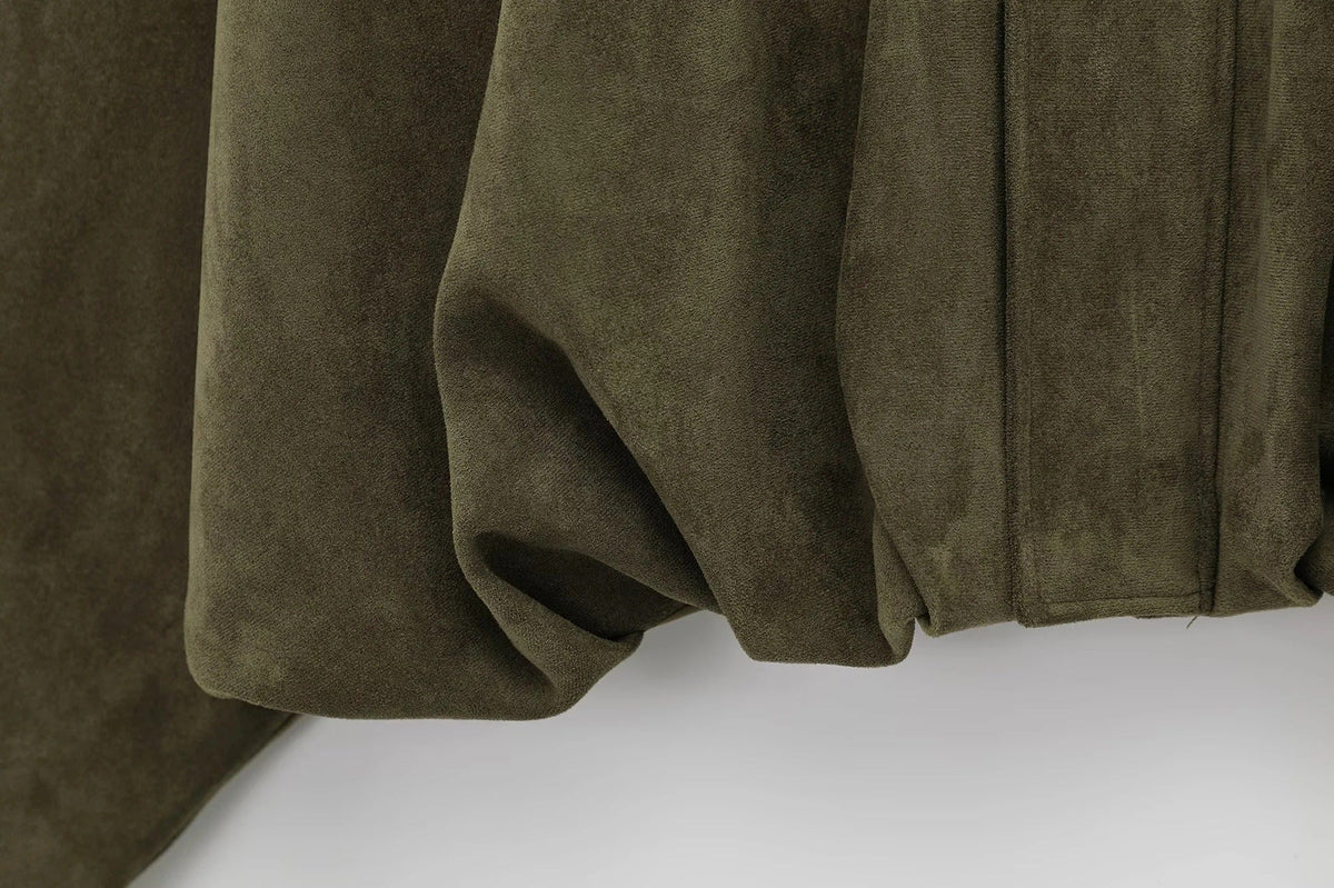 Veste femme oversize effet suédine coupe ample style moderne mi-saison