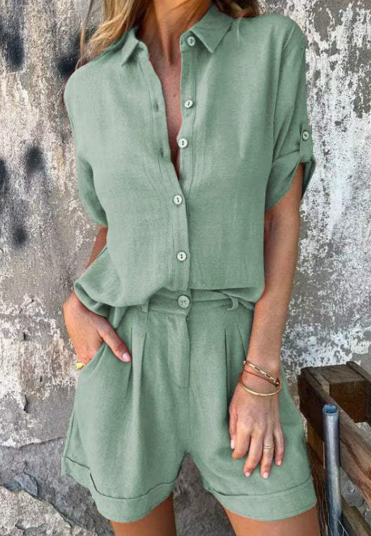 CLAIRE LYON | ENSEMBLE COURT EN LIN POUR FEMMES