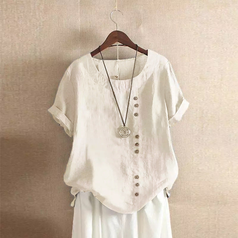 CLAIRE LYON | BLOUSE EN COTON À BOUTONS POUR FEMMES