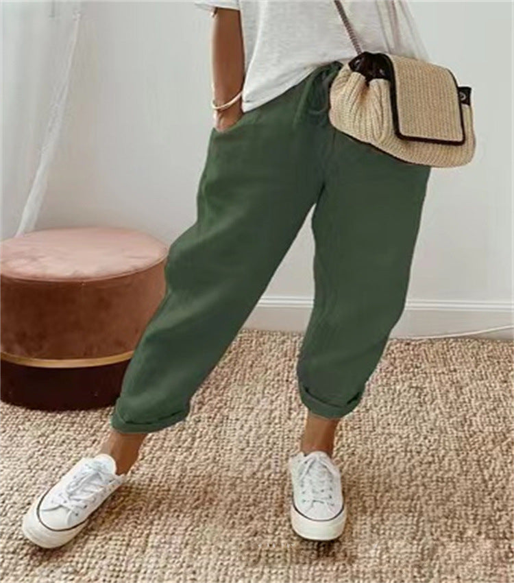 CLAIRE LYON | PANTALON LIN DÉTENDU POUR FEMMES