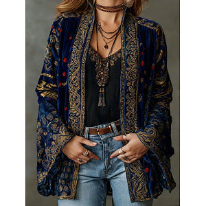 CLAIRE LYON | VESTE BOHO EN VELOURS POUR FEMMES