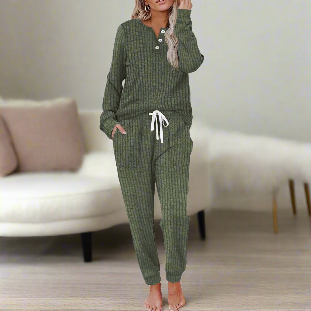 CLAIRE LYON | ENSEMBLE PYJAMA CÔTELÉ POUR FEMMES