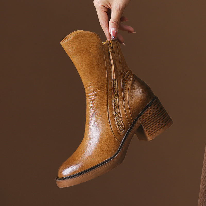 CLAIRE LYON | BOTTINES À TALON BLOQUÉ POUR FEMMES