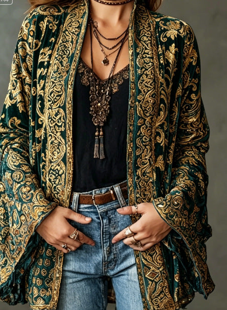 CLAIRE LYON | VESTE BOHO EN VELOURS POUR FEMMES
