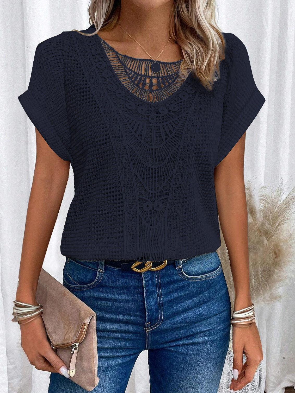 CLAIRE LYON | T-SHIRT EN DENTELLE POUR FEMMES