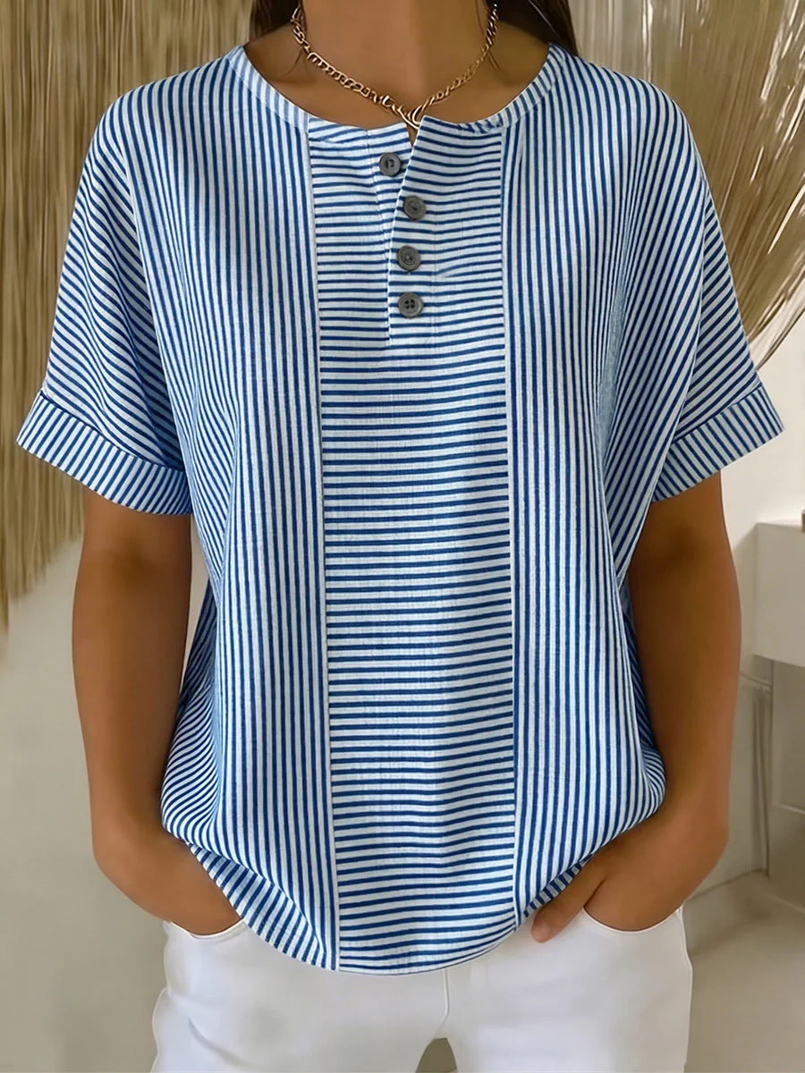 CLAIRE LYON | BLOUSE À BOUTONS RAYÉE POUR FEMMES