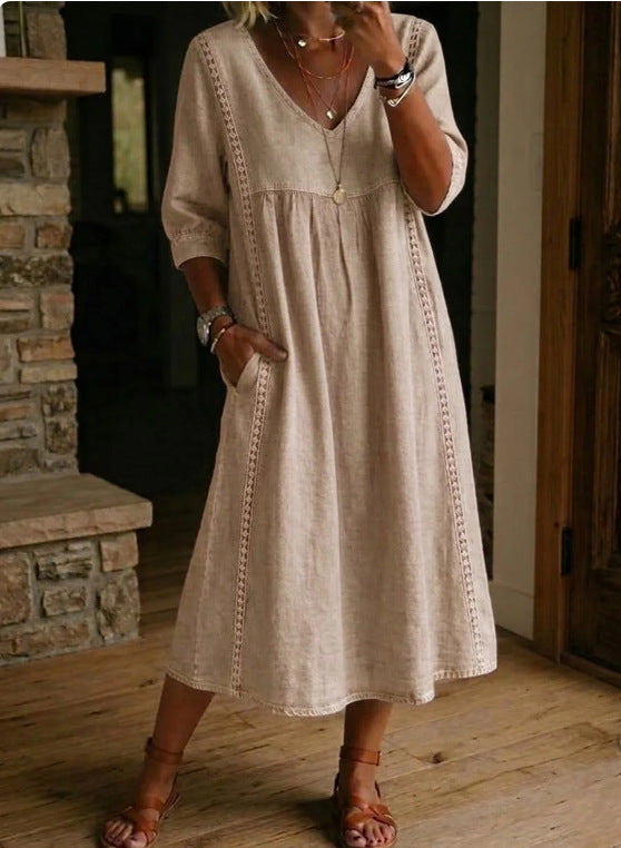 CLAIRE LYON | ROBE EN DENIM ANCIEN À COUPE LOOSE POUR FEMMES