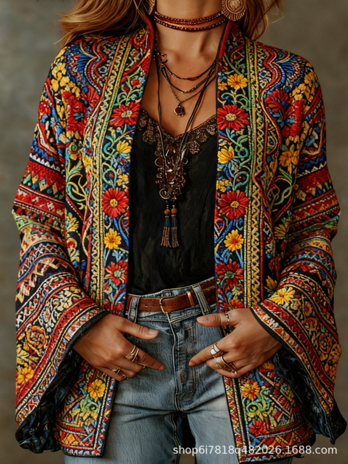 CLAIRE LYON | VESTE BOHO EN VELOURS POUR FEMMES