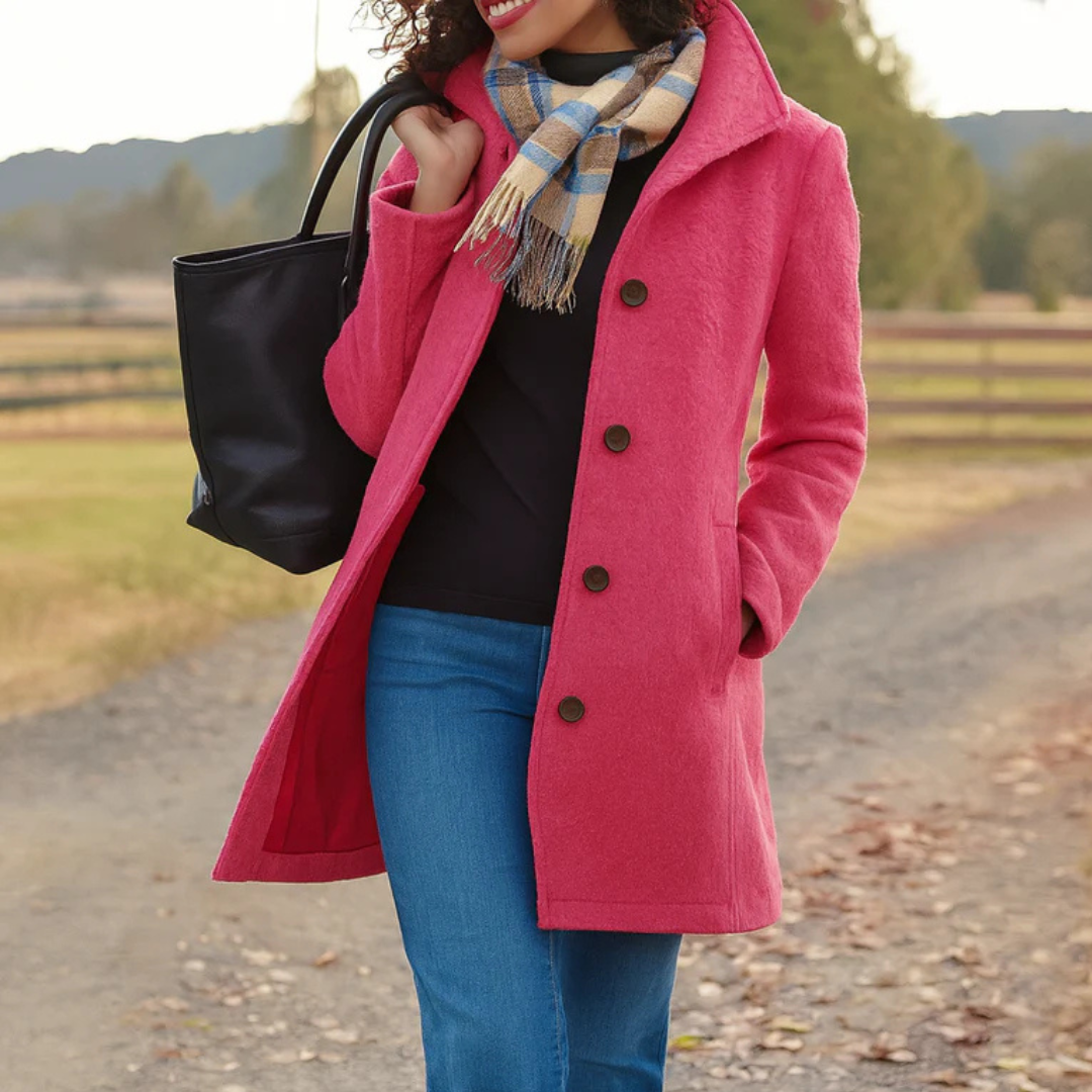CLAIRE LYON | MANTEAU EN MAILLE À COUPE DROITE POUR FEMMES