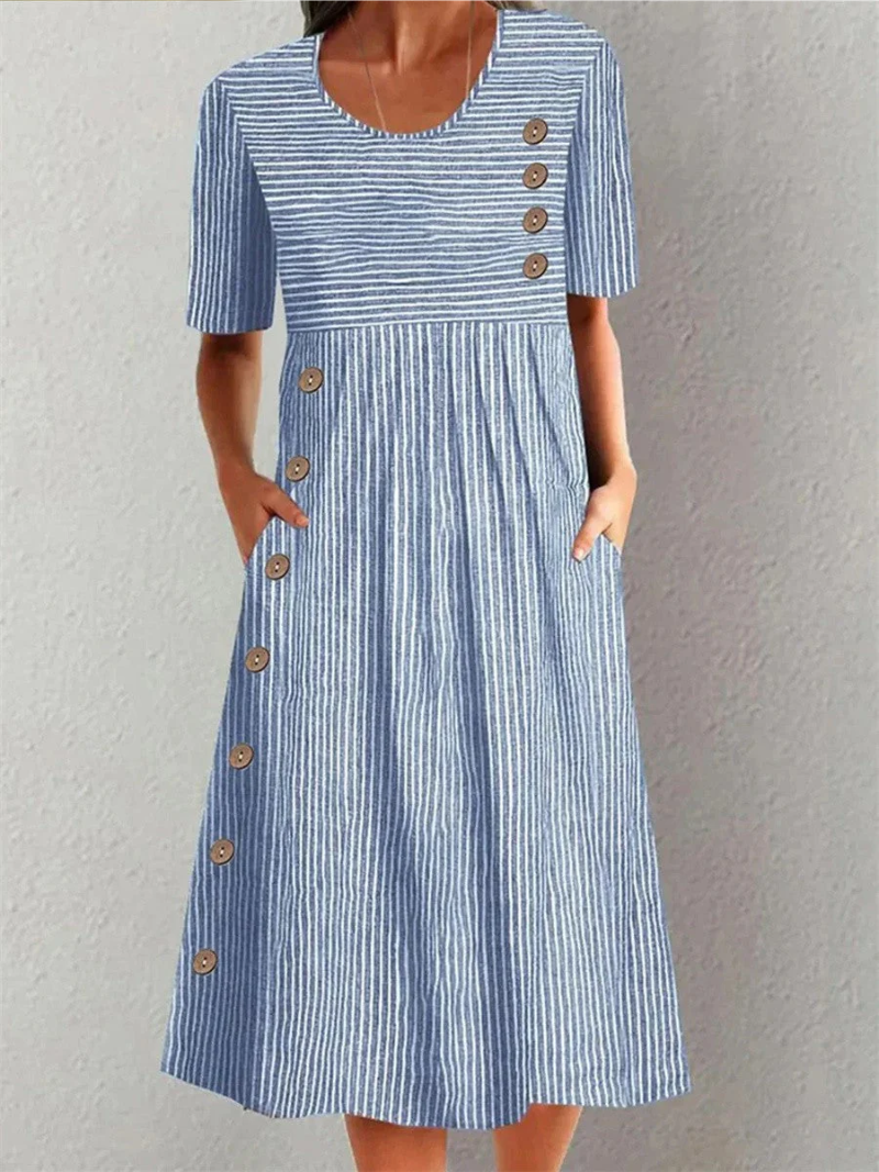 CLAIRE LYON | ROBE RAYÉE CLASSIQUE POUR FEMMES