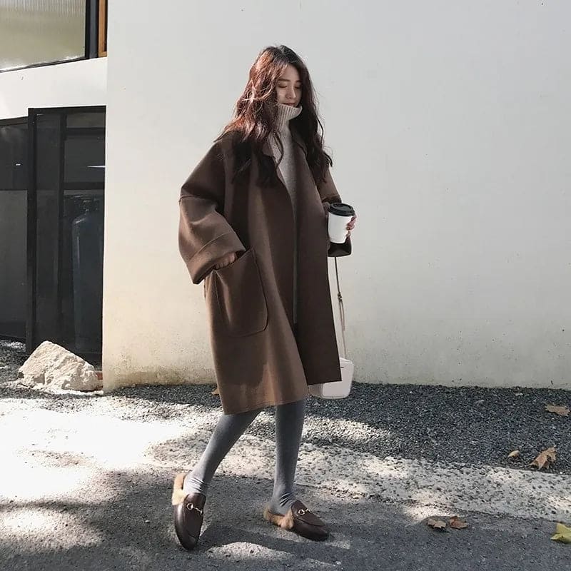 MAURA | Manteau Trench en Mélange de Maille Oversize