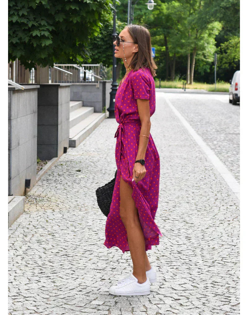 CLAIRE LYON | ROBE ÉLÉGANTE À COL EN V POUR FEMME