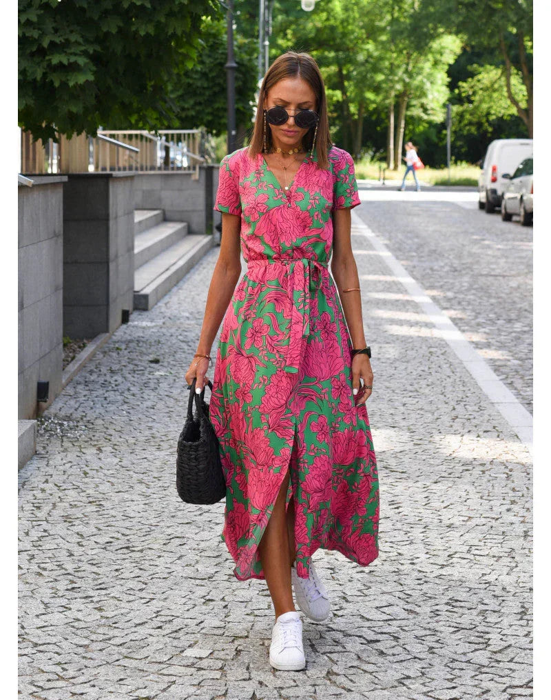 CLAIRE LYON | ROBE ÉLÉGANTE À COL EN V POUR FEMME