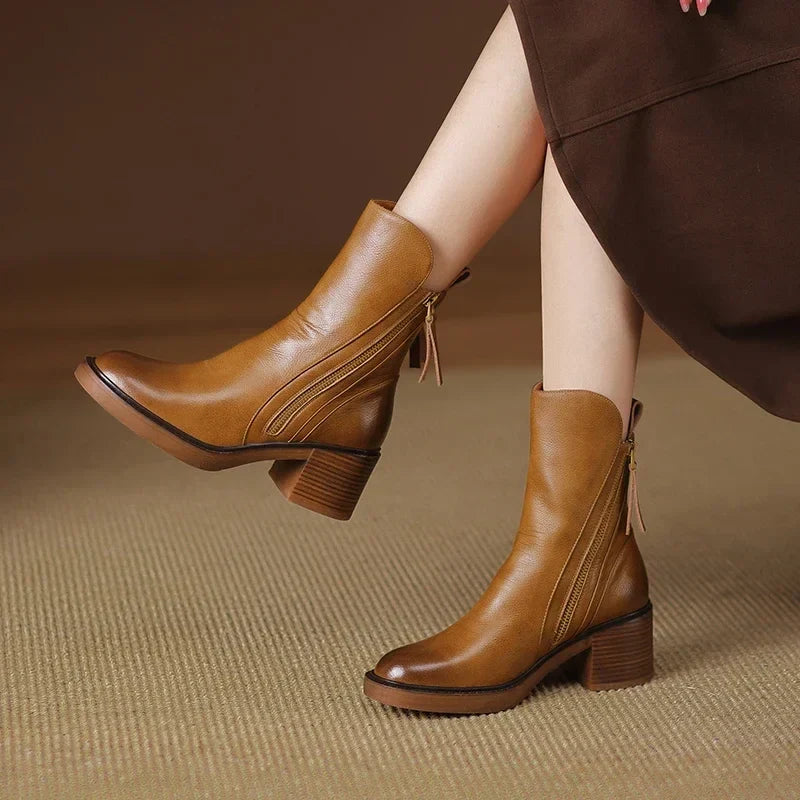 CLAIRE LYON | BOTTINES À TALON BLOQUÉ POUR FEMMES