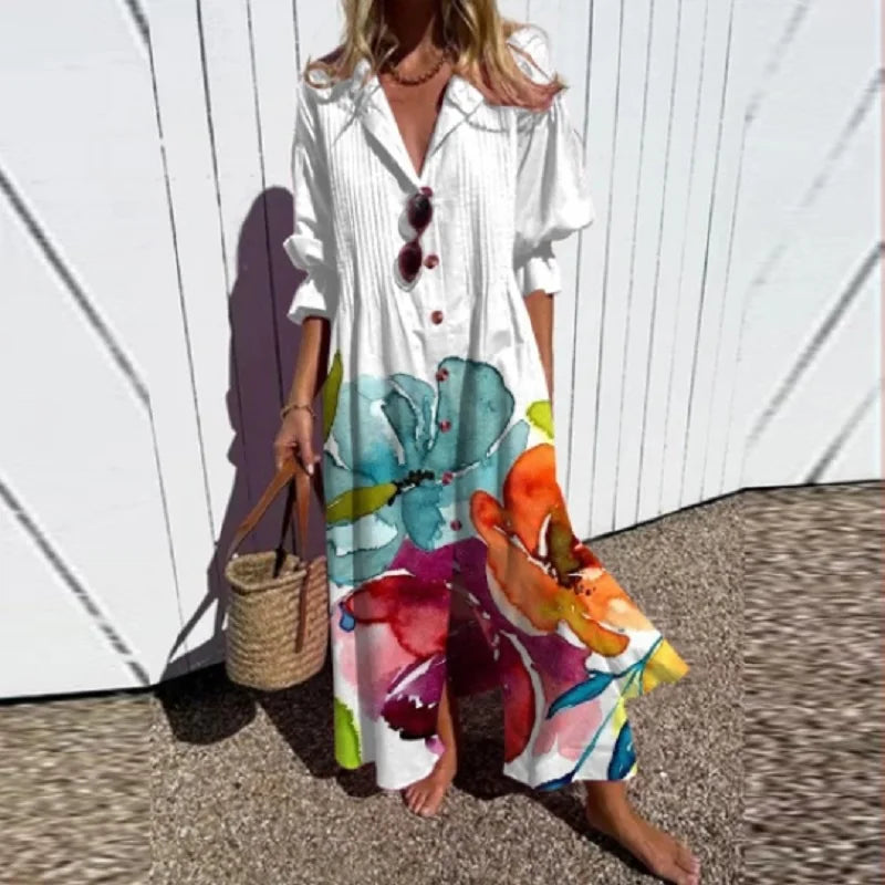 CLAIRE LYON | ROBE MAXI IMPRIMÉE POUR FEMMES