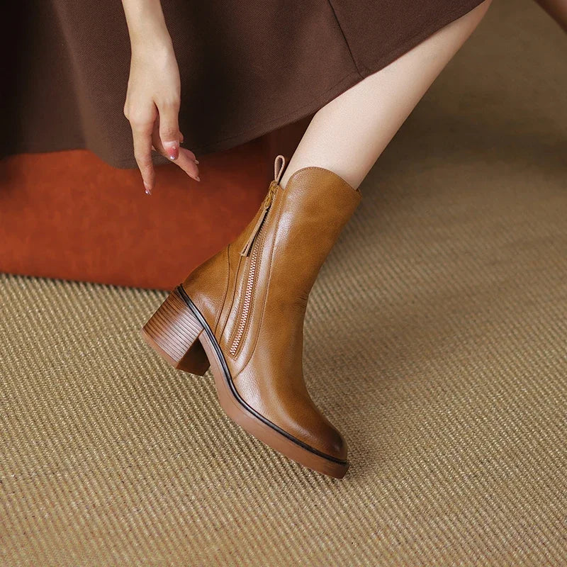 CLAIRE LYON | BOTTINES À TALON BLOQUÉ POUR FEMMES