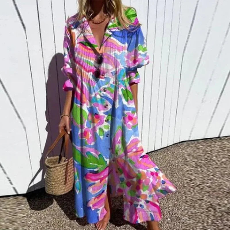 CLAIRE LYON | ROBE MAXI IMPRIMÉE POUR FEMMES
