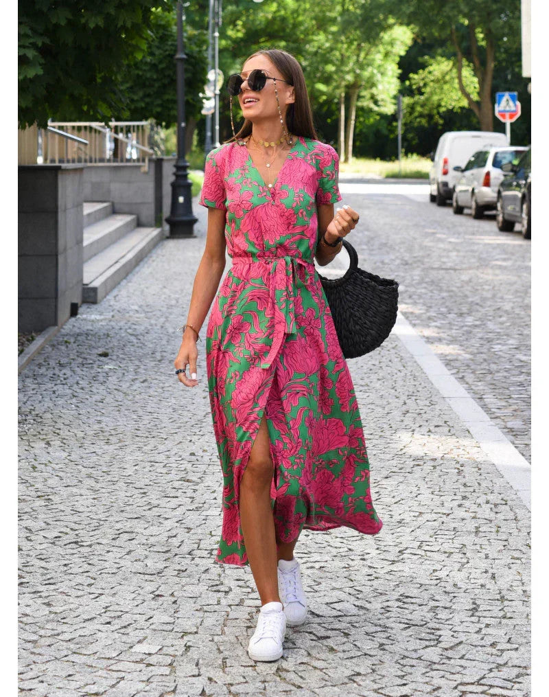 CLAIRE LYON | ROBE ÉLÉGANTE À COL EN V POUR FEMME