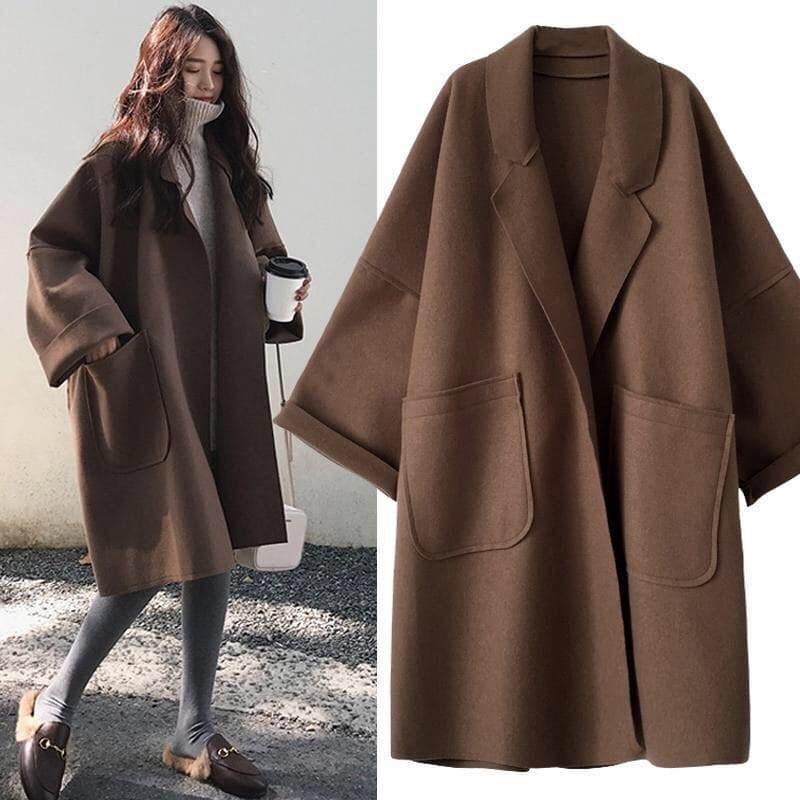 MAURA | Manteau Trench en Mélange de Maille Oversize