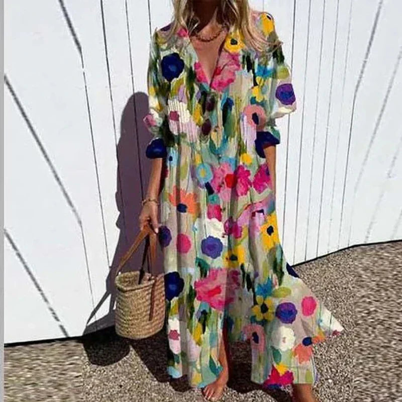 CLAIRE LYON | ROBE MAXI IMPRIMÉE POUR FEMMES